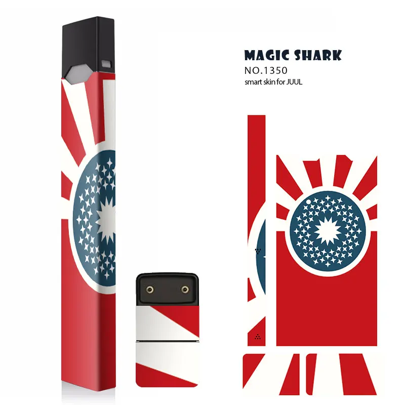 

2019 High Quality USA Flag Skull Bumpy Sticker PVC for Juul Skin Sticker for Juul E Electronic Cigarette