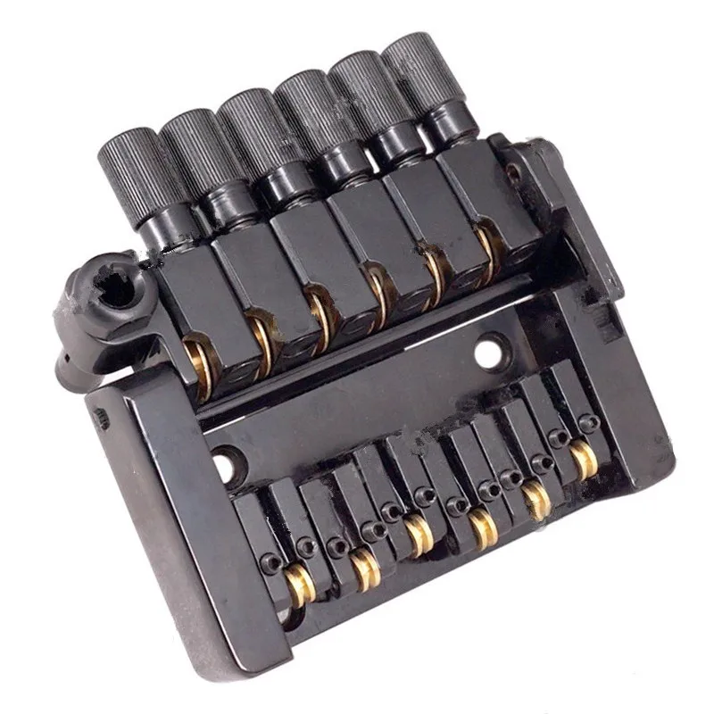 A Set Of 6 Strings Roller Saddle Tremolo Bridge Tailpiece For Headless Guitar Accessories With Worm Involved String Device enlarge