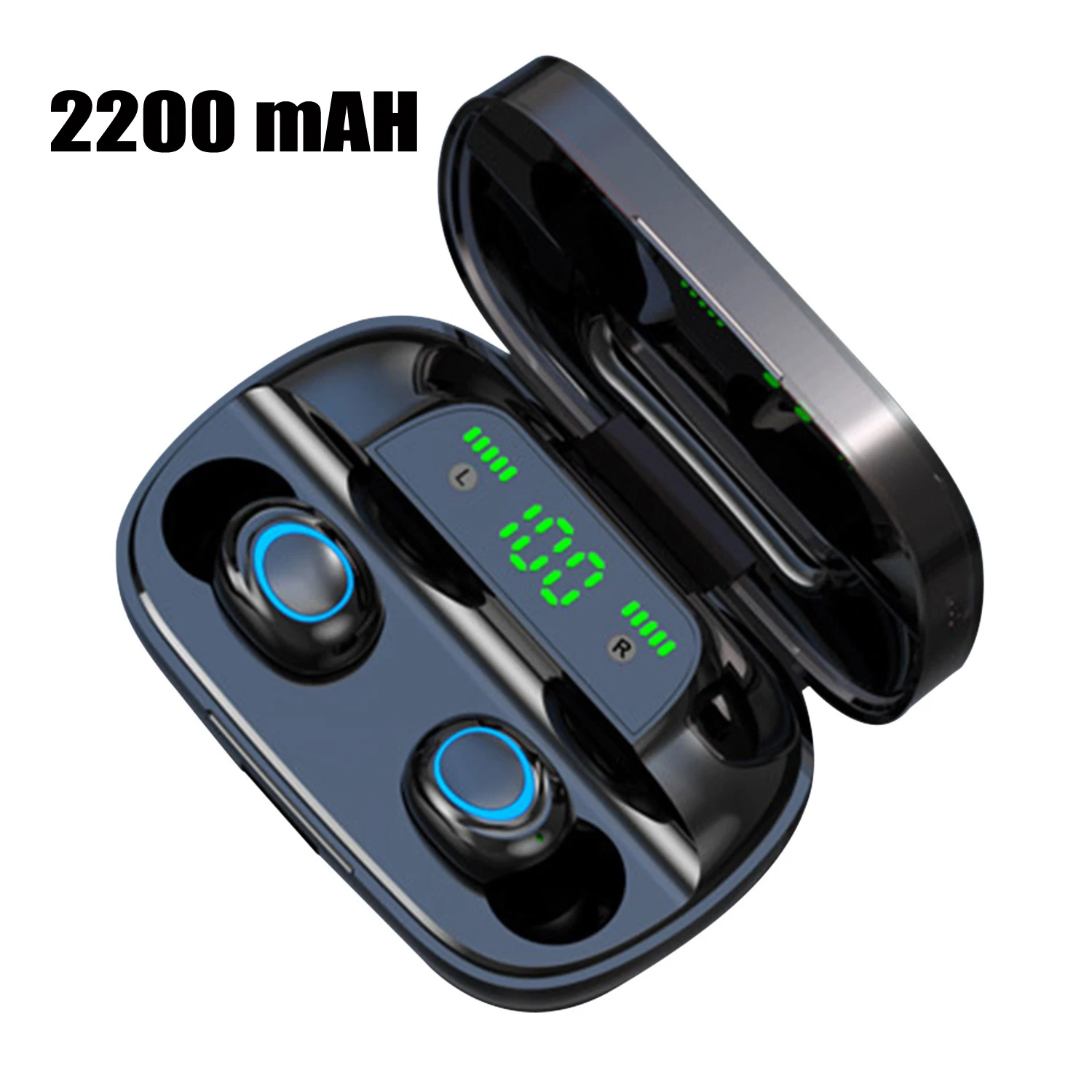 Touch control black IPX7 водонепроницаемые Bluetooth наушники 8D стерео беспроводные наушники гарнитура с 3500 мАч power Bank G6s TWS 5,0 Bluetooth наушники - Цвет: Touch control black