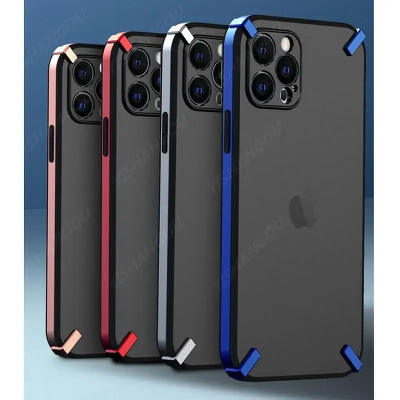 

Shockproof Hard PC Phone Case Cover For iPhone 12 Pro Max 11 Pro MAX Lens Protection Matte Case Coque