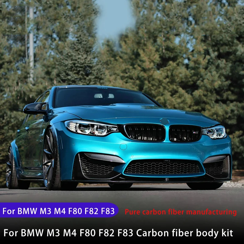 

Подходит для BMW M3 M4, углеродное волокно, Задний Передний диффузор для губ, боковая юбка BMW F80 F82 F83, бампер для модификации из углеродного волок...