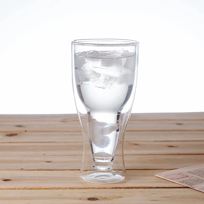 Высококачественное боросиликатное креативное стекло для пива двойная чашка