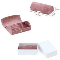 in stock small jewellery box beads velvet jewelry necklaces ring earrings jewelry storage box simple japanese travel portable