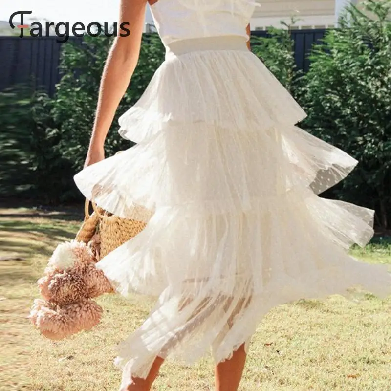 Милая многослойная плиссированная юбка из фатина для девочек женские модные