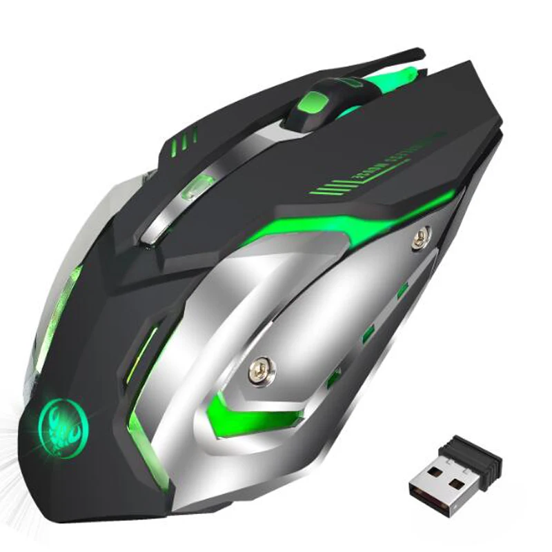 Перезаряжаемая Беспроводная игровая мышь 2 4 ГГц дальность передачи 10 метров