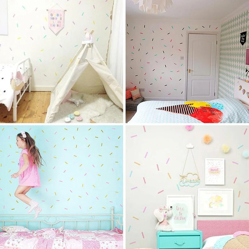 Красочные конфетти посыпать наклейки на стену для детской комнаты стены спальни