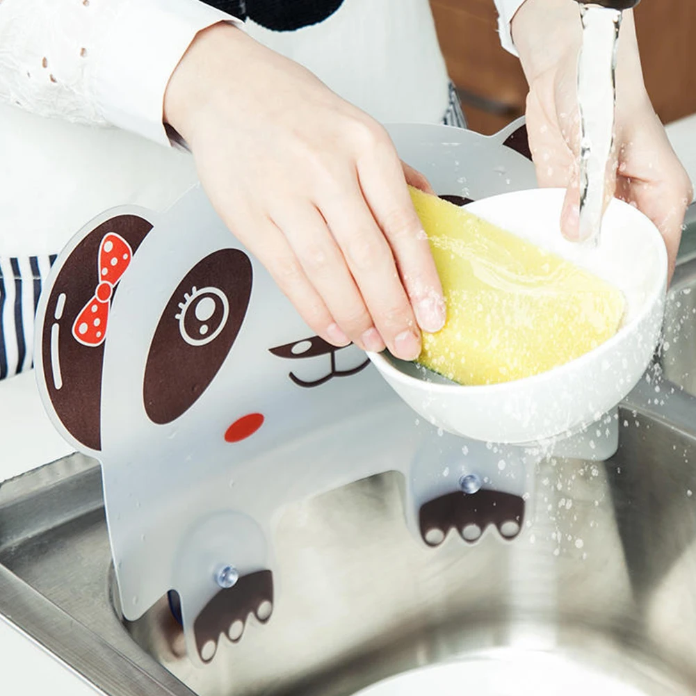 

Guard Home Translucent Kitchen Cartoon Practical Plastic Random Cute Sink Splash Proof Retaining Plate