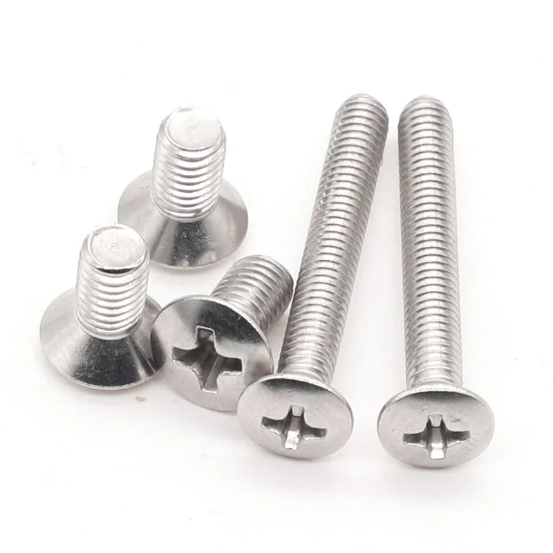 

304 M2-M8 винты с потайной головкой с поперечной углублением, полупотайной плоской головкой Phillip GB820 DIN966 ISO7047