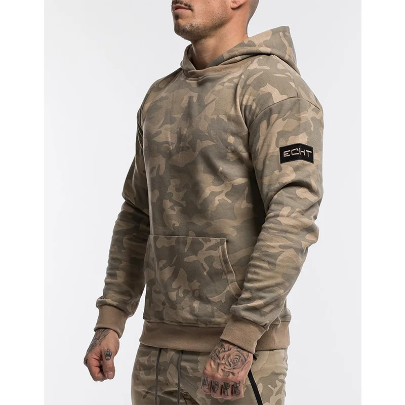 

New Fitness Hoodies Men Autumn Fashion Brand Fashion camouflage Sportswear Sweatshirt Men's Track Outdoor Sweatshirts