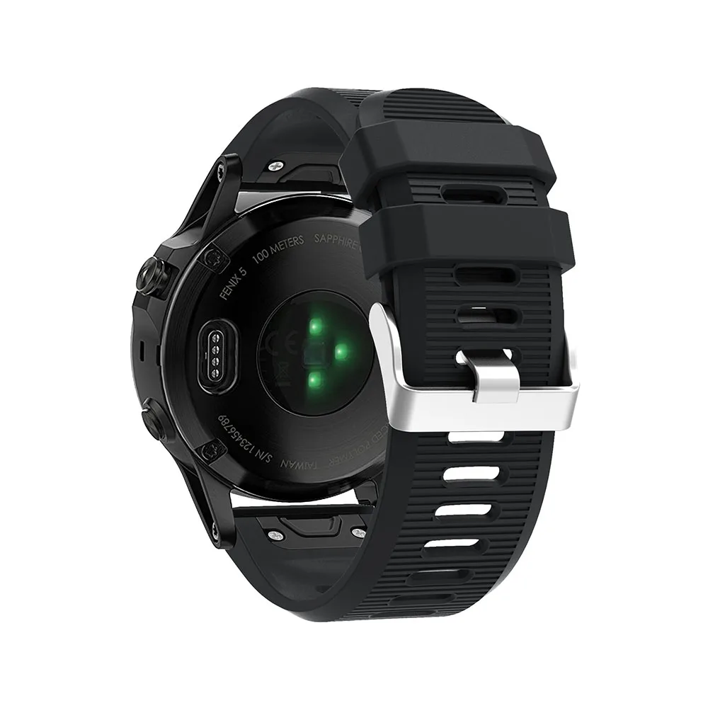 26 22 мм ремешок для часов Ремешок Garmin Fenix 5 5X3 3 HR 6X6 6S Pro MK1 часы Quick Release силиконовый
