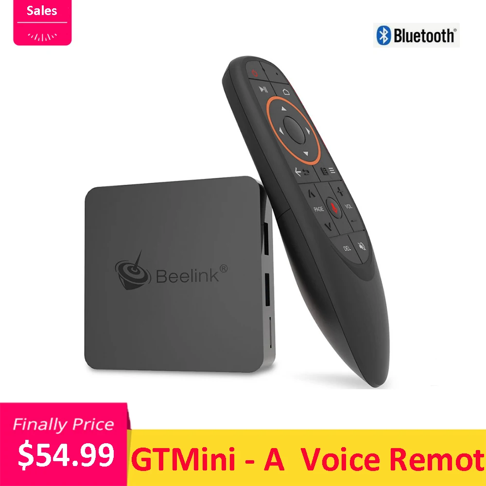 Beelink GTmini-смарт-ТВ-приставка Android 8 1 4K Amlogic S905X2 4 Гб 64 2 4G + 5 8G WiFi 1000 Мбит/с BT4.0 H.265 HDR10