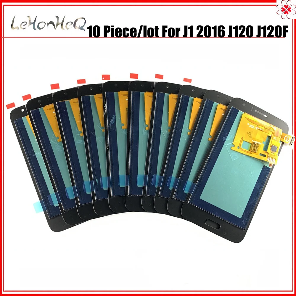 ЖК дисплей 10 шт./лот 4 3 дюйма для Samsung Galaxy J1 2016 J120 J120f J120M J120H с сенсорным экраном и