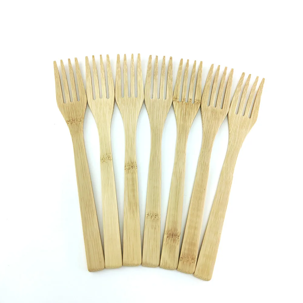 

Organic Wood Cutlery Natural Fork Spoon Natural Coconut Palm Coconut Forks for Coconut shell bowl Bamboo Fork Cutlery