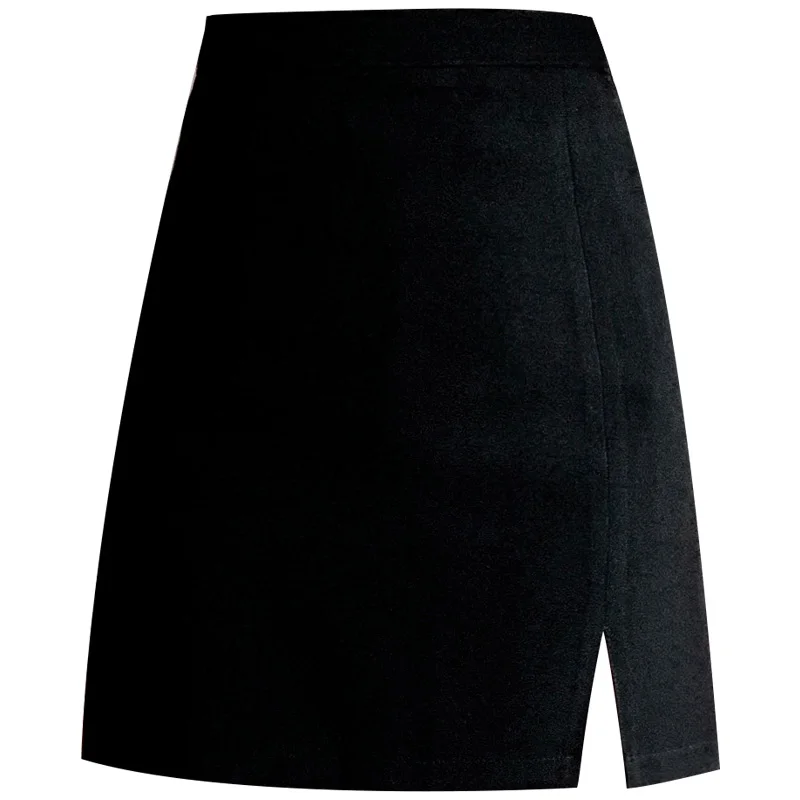 

Solid Blue Summer Skirt Women A-line High Waist Side Slit Mini Skirts Fashion Casual Ladies Short Skirt