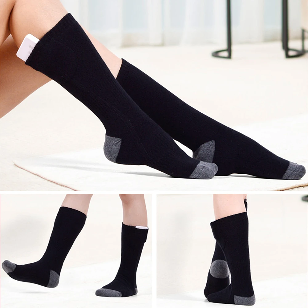 Heated Socks Rechargeable Battery Powered Winter Warm Men Women Ice Fishing Skiing Outdoor Working Thermal |