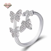 japanese korean wholesale fresh style fashion butterfly ring exquisite romantic trendy jewellery gift for women alian%c3%a7a namoro