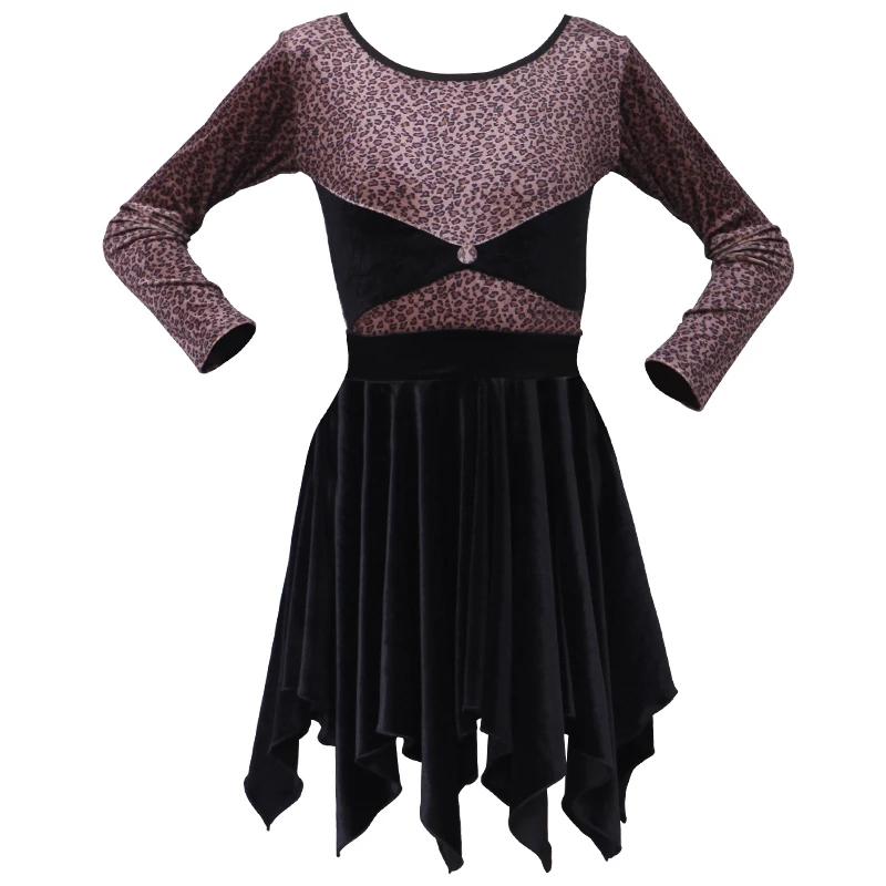 

2020 Girls Latin Dance Dress Kids Ballroom Competition Stage Performance Clothing Top+skirt Set Tango Chacha Rumba Samba Wear