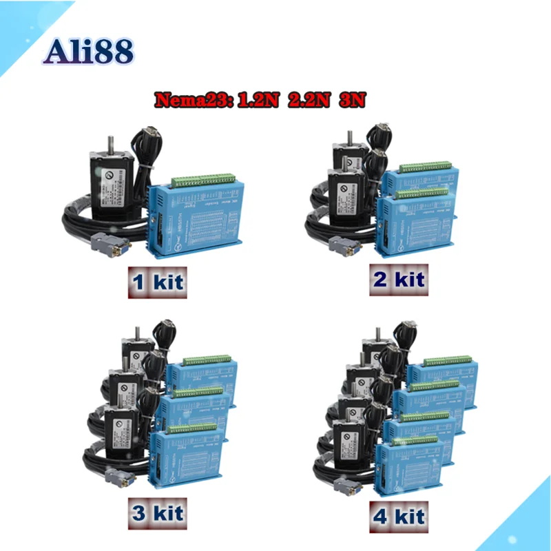 Комплект двигателя с 4 осями комплект замкнутыми контурами: nema 23 шаговый