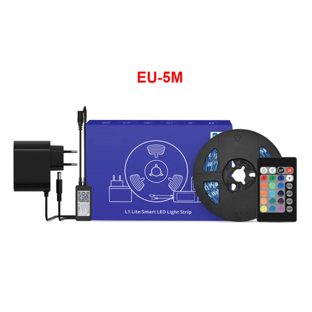 

SONOFF L1 Lite Smart Wifi LED Light Strip 5M Dimmable EU US WiFi Flexible RGB Strip Lights APP Remote Control Work with Alexa