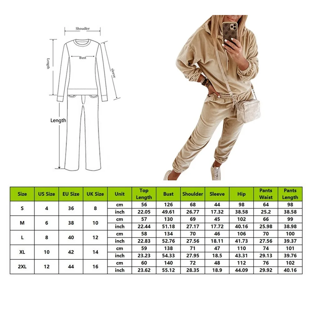 Велюровый Модный повседневный свитшот с длинным рукавом капюшоном + свободные