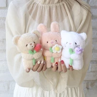 25cm rabbit doll plush toy soft cute bear cat toy plushies appease toy for child xmas gifts bag pendant ins