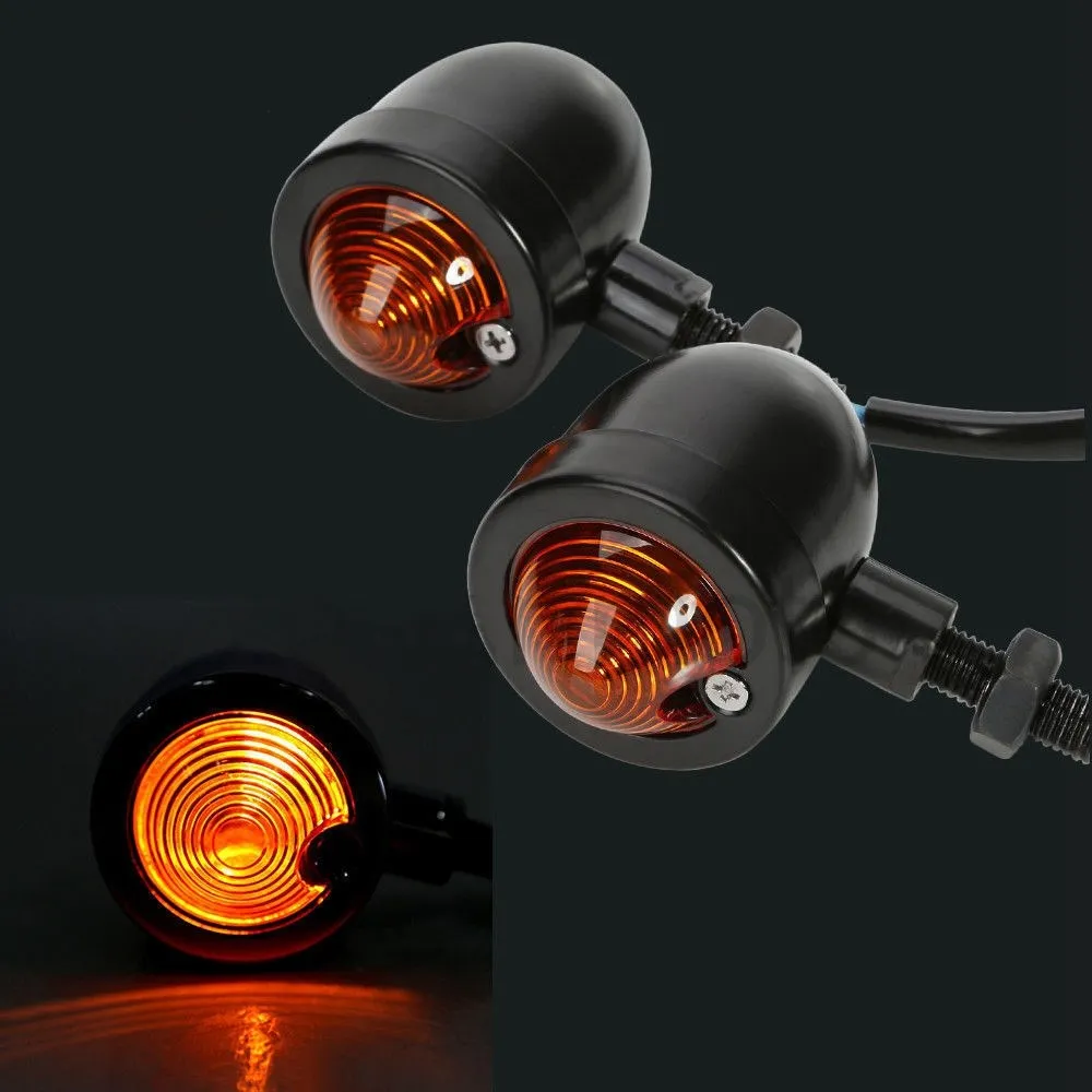 

4X New Type Turn Signal Indicator Light Bulb For Harley Bobber Cafe Racer
