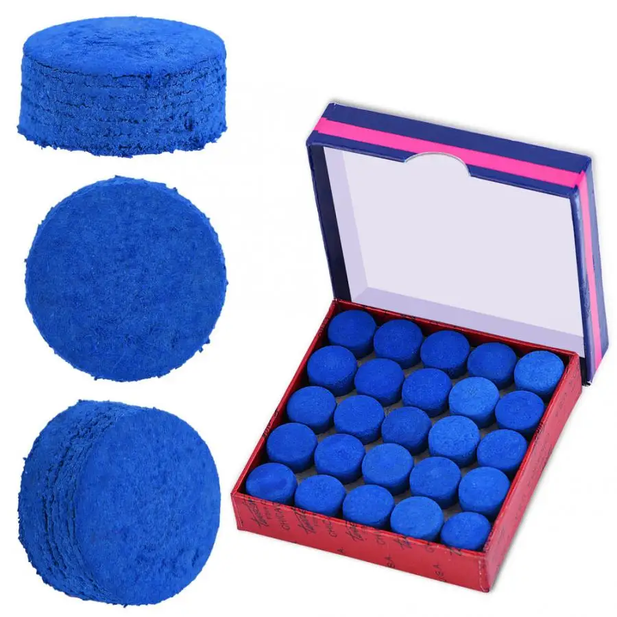 Бильярдный наконечник 50 шт./лот Профессиональный синий клей однослойный