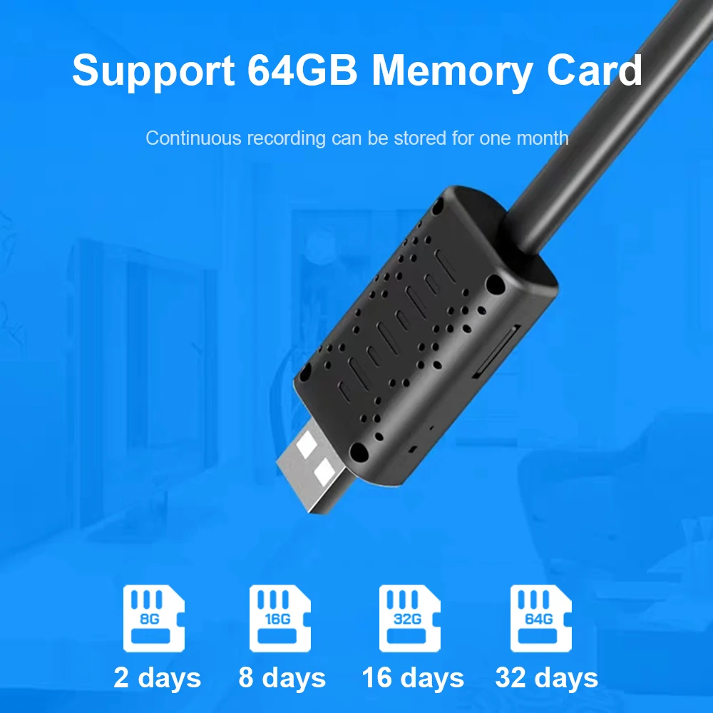 Full HD 1080P USB Wifi IP камера V380 приложение P2P CCTV мини с слотом для SD карты Облачное