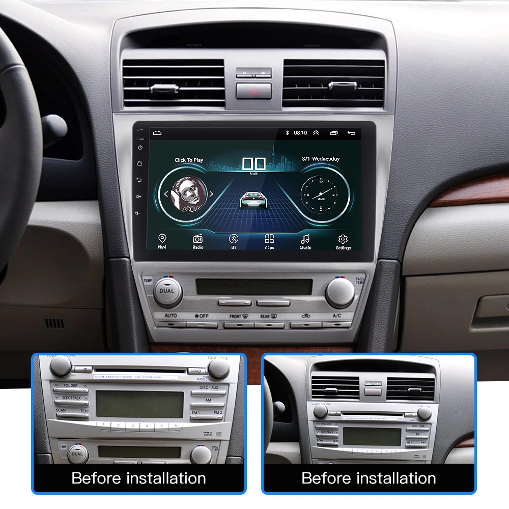 Автомобильный dvd плеер Android 8 1 для TOYOTA Camry 2007 ~ 2011 gps навигация Wi Fi Bluetooth стерео MP5