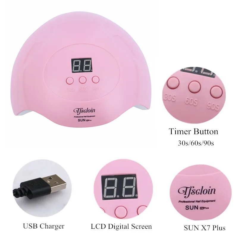 54/80/30 Вт солнечные X5plus Сушилка для ногтей, УФ-светодиодный Маникюр ЖК-дисплей Дисплей 36 шт. Светодиодный лампа для маникюра Гель-лак Smart Auto Сенсор инструменты для маникюра
