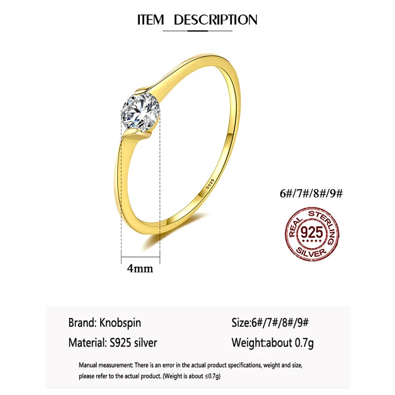 

Knobspin 100% 925 Sterling Silver 2021 New Fashion Unique Design of High Carbon Diamond Love For Women Rings Fine Jewelry Gifts