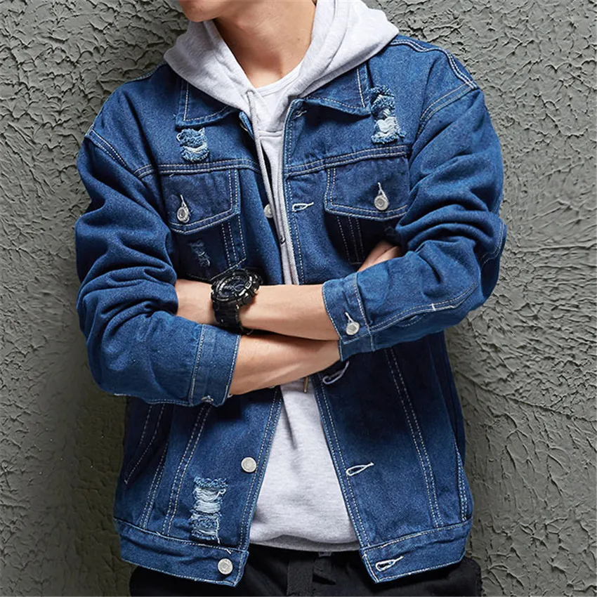 Мужская весенняя куртка с отворотами в стиле Харадзюку модная повседневная