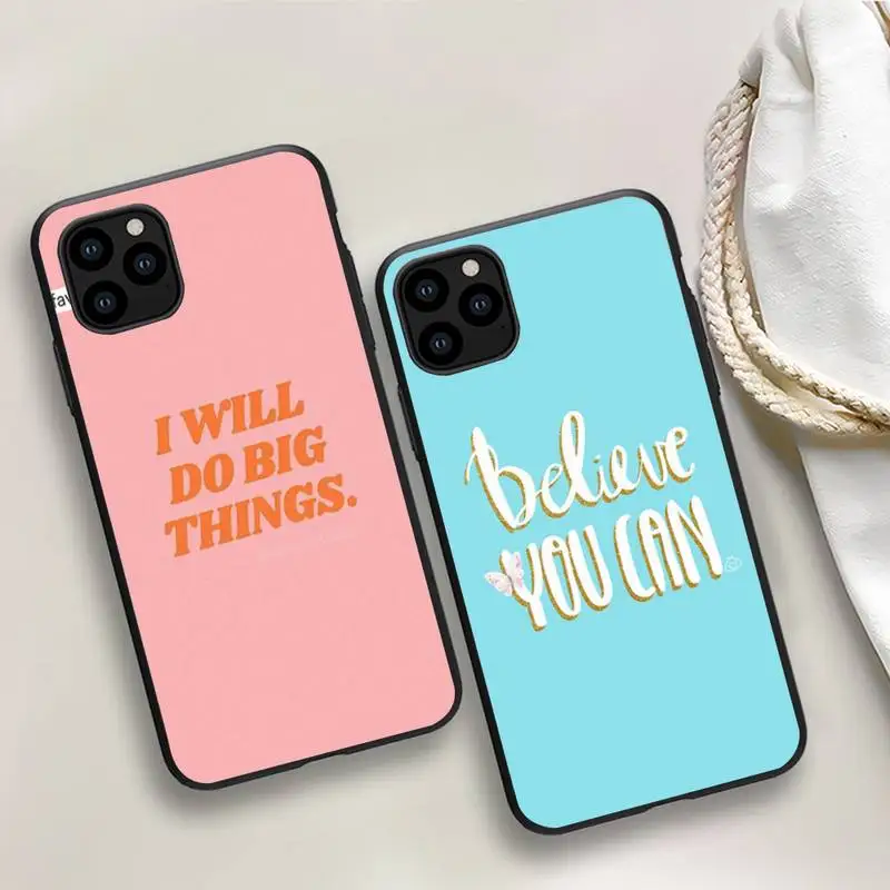 Чистый фон и текст чехол для телефона iPhone 5 5s se 6 6s plus spluse 7 7plus 8 x xr xs 11 12 Fundas