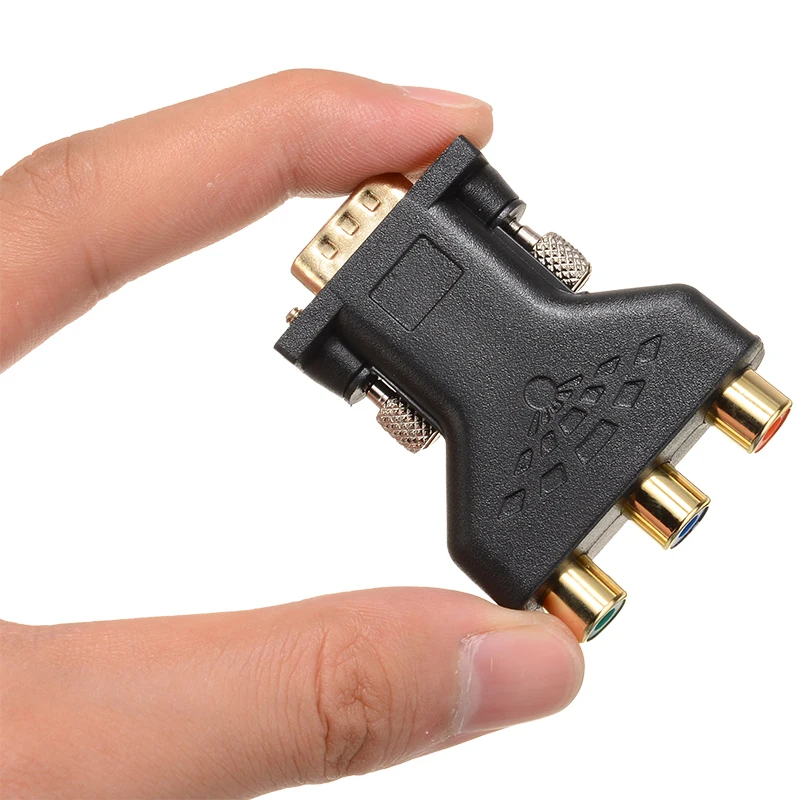 MAYITR 3 RCA VGA разъем черный RGB видео Гнездо к HD 15-контактный стиль Компонентный