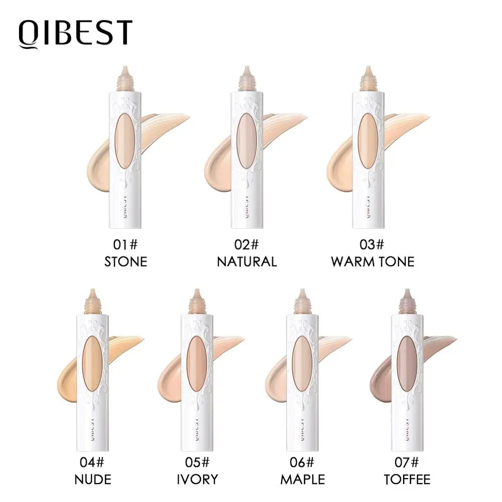 QIBEST основа для макияжа жидкая матовая с высоким покрытием осветляет