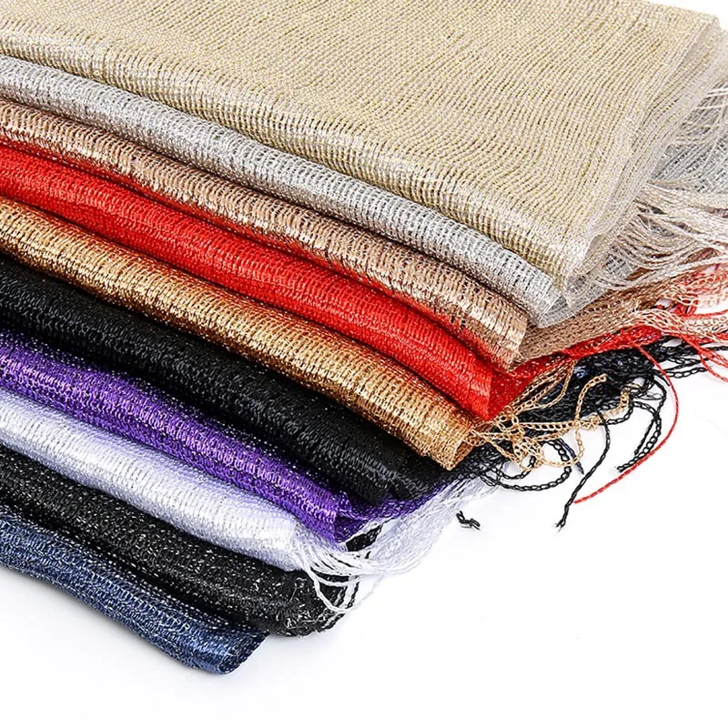 Popular Accessories Gold and Silver Scarf Neck Mesh Metal Ring Lace Head Islam Headscarf Dropshipping |