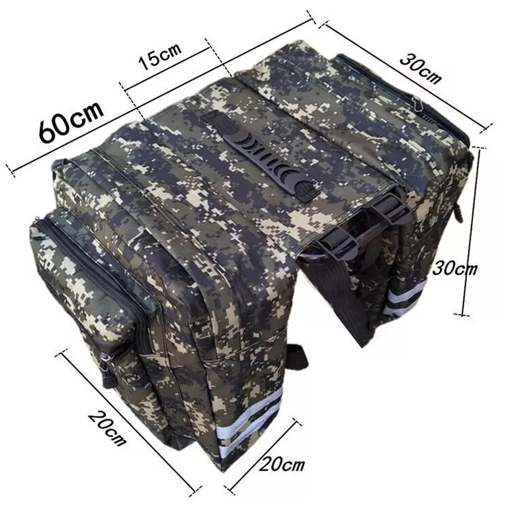 

Mountain Road Bicycle Bike Camo Trunk Bags Cycling Double Side Rear Rack Tail Seat Pannier Pack Luggage Carrier 2 In 1
