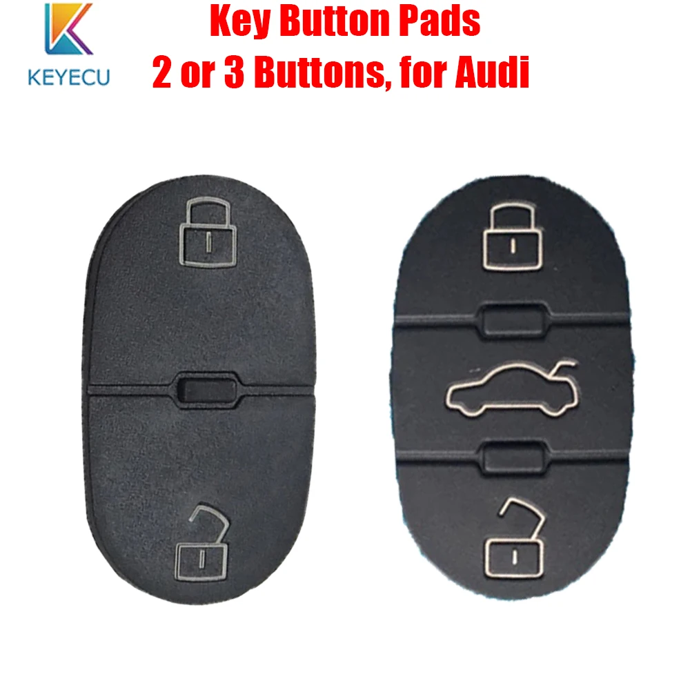 Запасной чехол KEYECU для дистанционного ключа резиновые прокладки 2 3 кнопки Audi A3 A4