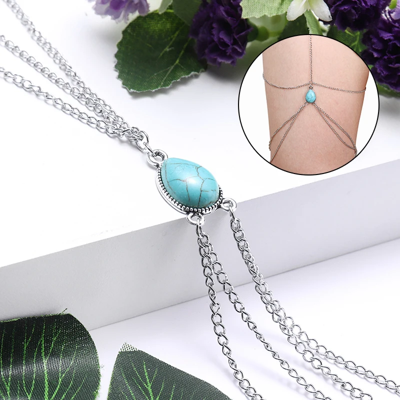 Пляжная цепочка с кисточками на бедра летняя женская бижутерия для тела