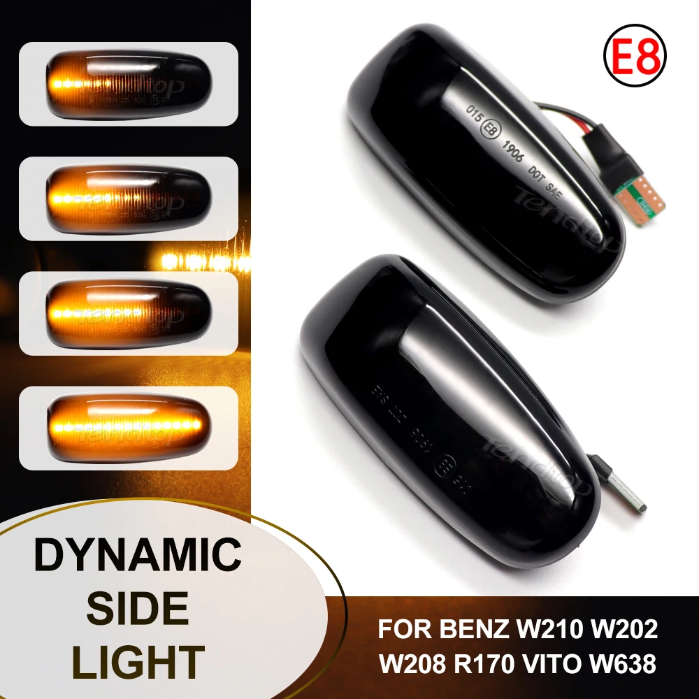 For Mercedes For Benz W210 W202 W208 R170 W638 CLK SLK-Class 2pcs Car Side Marker Light Indicator Light Side Repeater Lamps