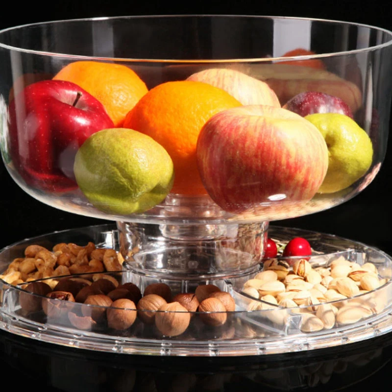 Transparent Fruit Plate Dry Walnut Melon Seeds Peanut Candy Cake | Дом и сад