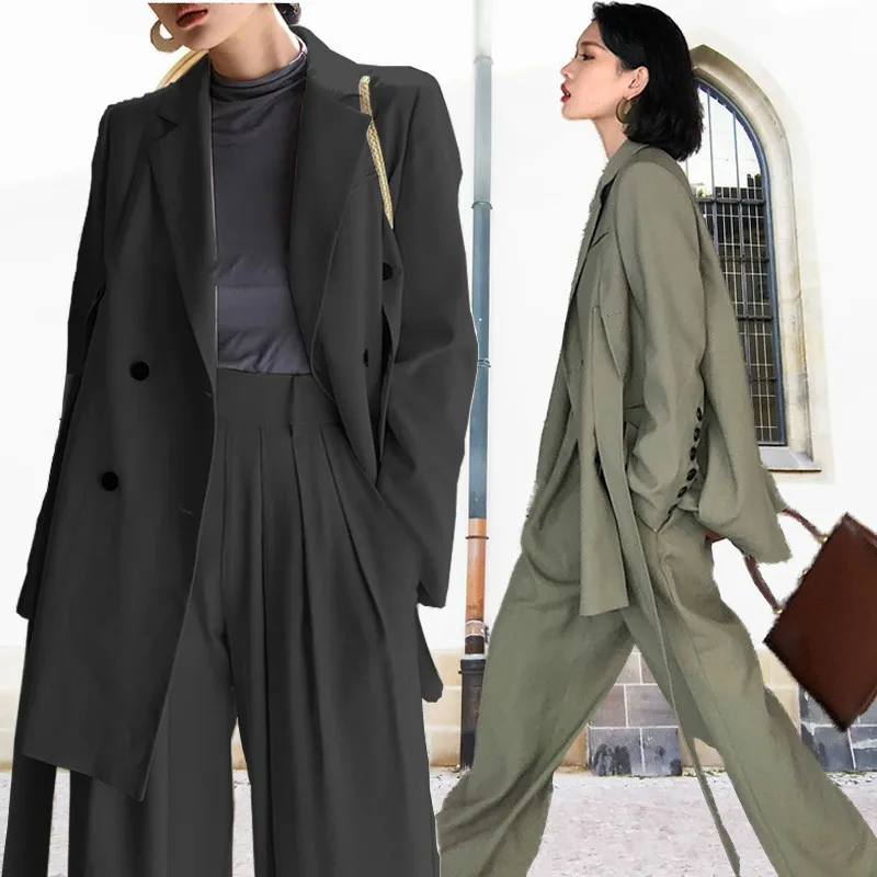 Женские комплекты обычный отложной воротник карманы пуговица двубортная молния