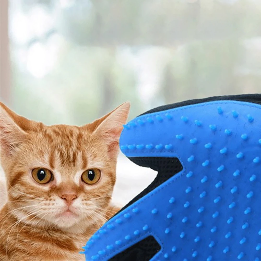 Мягкая силиконовая щетка для домашних животных уход за перчаткой ухода