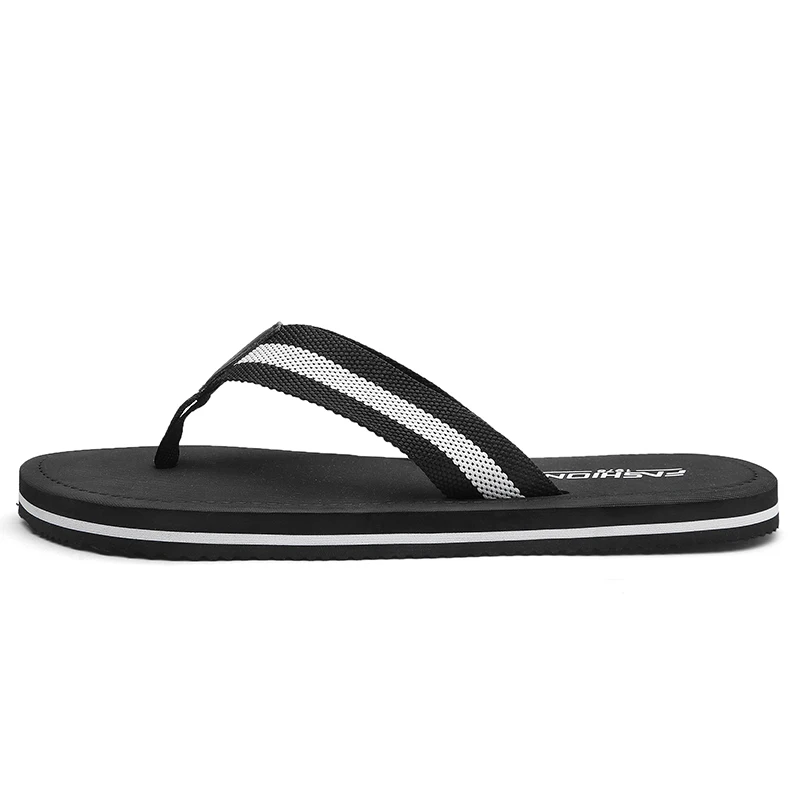 Летняя модная мужская обувь Цвет черный белый Повседневная в полоску Стильные