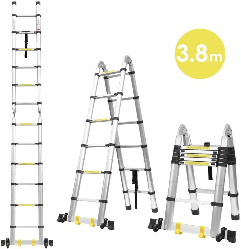 Портативная телескопическая алюминиевая лестница 3 8 м | Инструменты