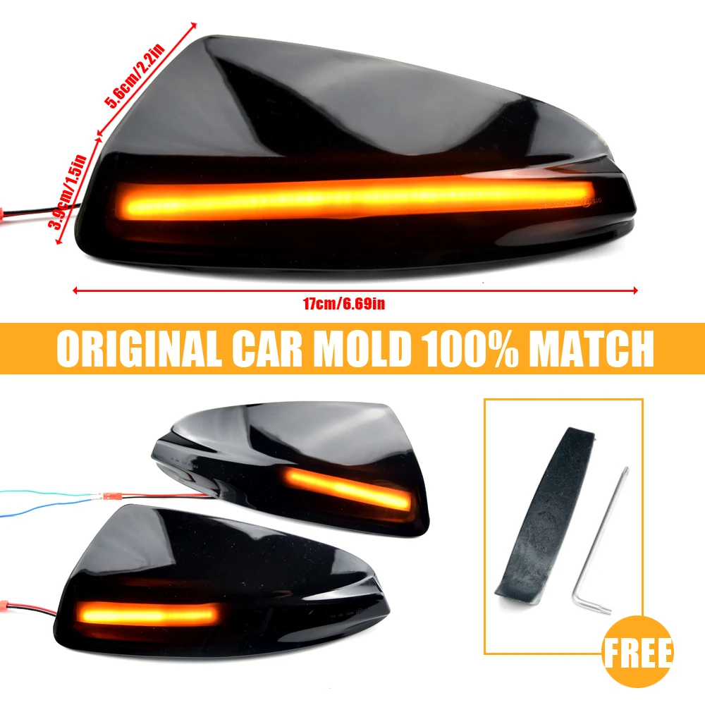 

Smoked LED Dynamic Side Mirror Indicator Sequential Light For Benz C Class W204 S204 07-14 Viano Vito Bus W639 W164 ML300 350