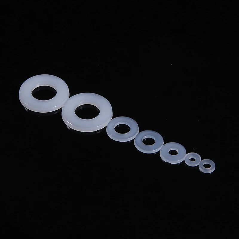 250 шт. Белая нейлоновая плоская шайба прокладка изолированная комплект колец для