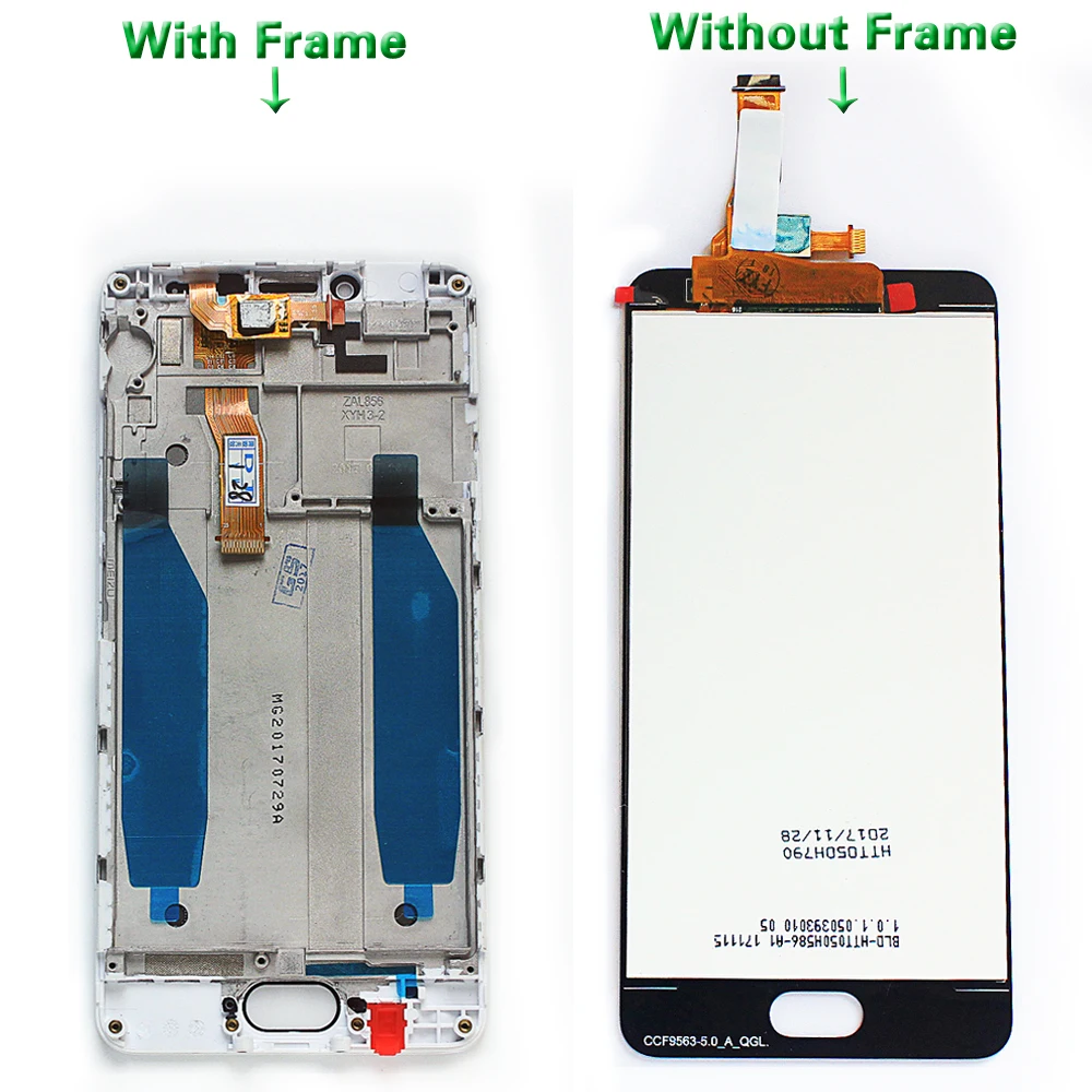100% протестированный 3 5-дюймовый ЖК-дисплей для Meizu M5C Meilan 5C Φ 5 0*1280 рамка с