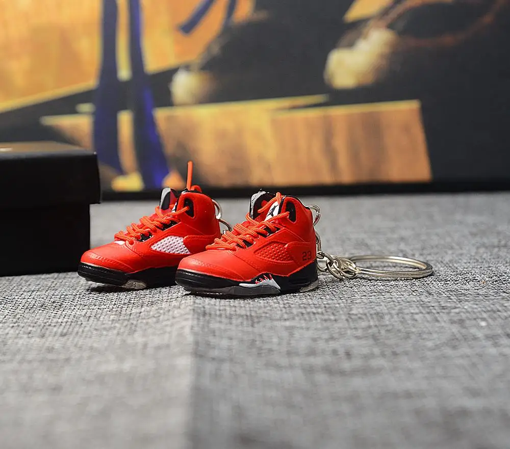 a pair w metal ring Дропшиппинг aj1 Chicago «не для перепродажи Красный» брелок в виде кроссовка Air Jordan 1 3D мини-кроссовки, запатентованный спортивный обувной брелок с кроссовком - Цвет: a pair w metal ring