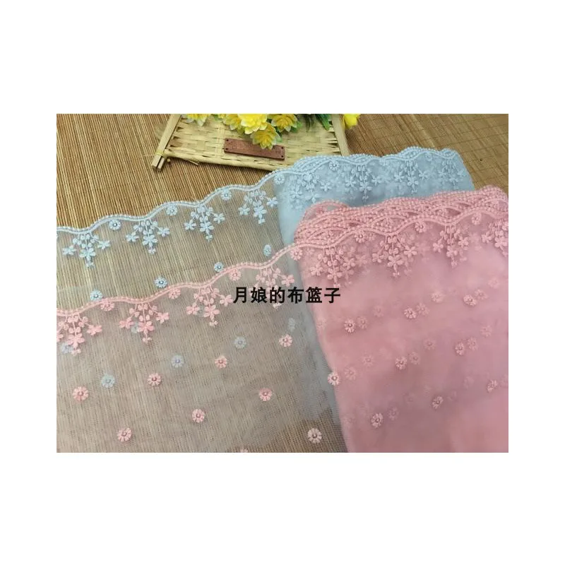 Серый/розовый сетчатый кружевной аксессуар для одежды шириной 22 см|Кружево| |